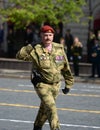 Commander of a separate division. Dzerzhinsky troops of the National Guard Major-General Dmitry Cherepanov at the parade.